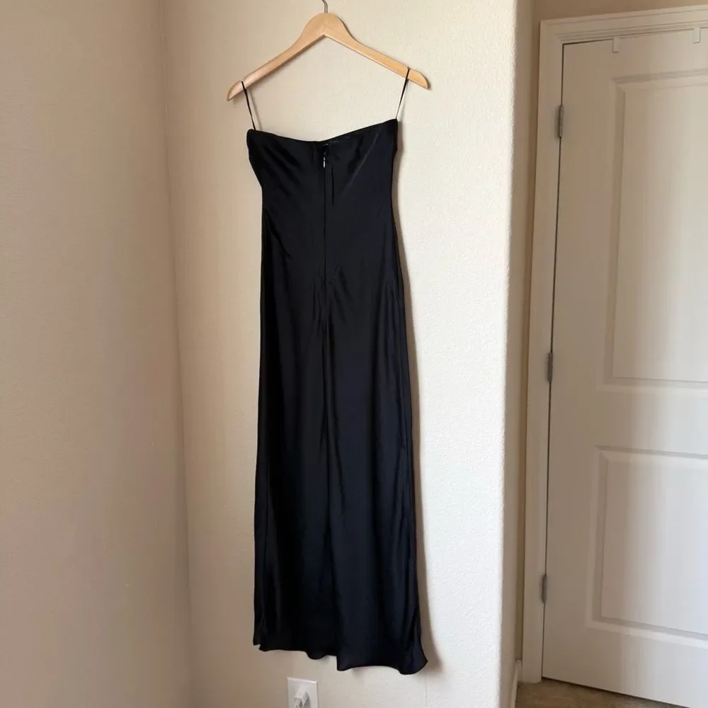 Abercrombie & Fitch Satin Strapless Maxi Dress Size XSP